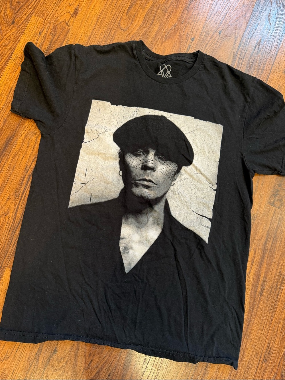 Black Graphic Portrait Tee - Ville Valo